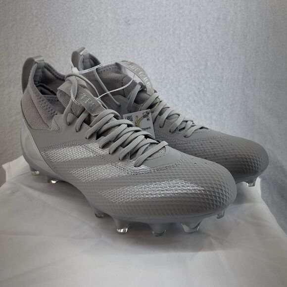 Adidas Football Cleats Men 11.5 Grey Silver Metallic Adizero Impact IF2487 Shoes main image 9